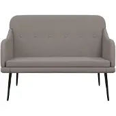 vidaXL Banc Taupe 110x76x80 Cm Tissu