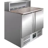 Esmeyer Table à pizza avec réfrigération 90x70x110 cm