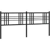 vidaXL Tête de lit en métal noir 193 cm
