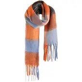 Next Écharpe ivoire / bleu clair / orange / noir chiné