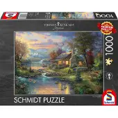 Schmidt Spiele Puzzle Thomas Kinkade, Paradis Naturel - 1000 pièces