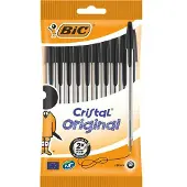 BIC 10 Stylos-bille CRISTAL noir