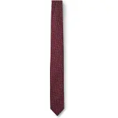 HUGO Cravate en soie mélangée tissée en jacquard à motif à pois