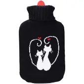 EDM Sac Eau Chaude Chats Amoureux Confort Thermique Avec Motif Félin -