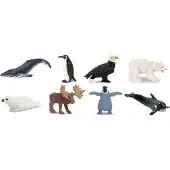 Safari minifigures porte-bonheur en caoutchouc pôle nord 2 cm 8 pièces