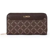 L.credi porte-monnaie Filiberta Zip Around Wallet Chocolate marron foncé