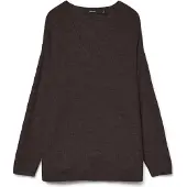 Vero Moda Pull-over 'VMCREWLEFILE' marron