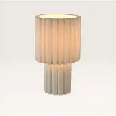 LUSENZ - Lampe de table Selyra lino Douille E27 IP20 Blanche cassée