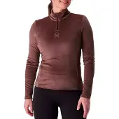 Spyder - Polaire en velours demi-zippée - Shimmer Bug 1/2 Zip W Mocha - Taille L - Marron