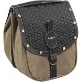 Selle Monte Grappa Monte Grappa, sac double 16,5 L, style britannique, avec rivets, gris