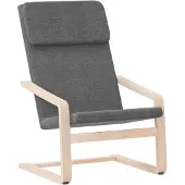 The Living Store Fauteuil relax gris foncé Tissu