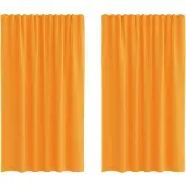 vidaXL Voile Rideaux avec poches pour tringles 2 pcs. Orange