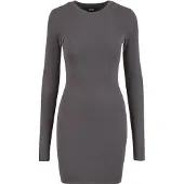 Urban Classics Tb7784 Long Sleeve Short Dress Gris XS Femme