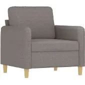 vidaXL Fauteuil taupe 60 cm Tissu