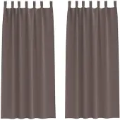 vidaXL Rideaux occultants à œillets, 2 pièces, marron foncé, polyester