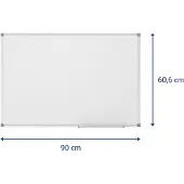MAUL tableau blanc Standard, (L)900 x (H)600mm, gris