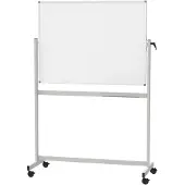 MAUL Tableau blanc mobile MAULstandard - utilisable des 2 côtés - plastifié - tableau pivotant - L 1200 x H 900 mm