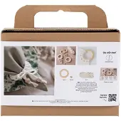 Creativ Company Kit Mini Craft - Macramé - Anneau Napkin (977627), Kit de travail manuel, Blanc