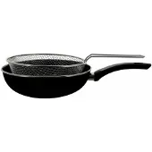 Menastyl Poêle à frire - - 3645749 - Acier émaillé - Noir - 26 cm - Compatible tous feux, y compris induction