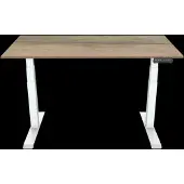Euroseats Bureau Assis-Debout Électrique 120 x 80 Blanc/Chêne