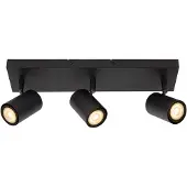 Lucide Lampe de plafond Amigo Noir à 3 lumières