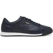BOSS pour homme. 50574126 Baskets en cuir Nitan Lowp bleu marine (43), Plat, Lacets, Casuel