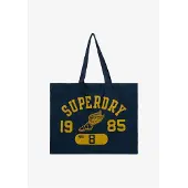Superdry Homme Coton Imprimé Graphique Tote, Marine &amp; Jaune
