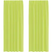 vidaXL Voile Rideaux avec poches pour tringles 2 pcs. Vert pomme