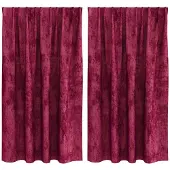 vidaXL Rideau 2 pcs Rouge bordeaux 140 x 140 cm Velours