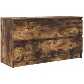 vidaXL Armoire TV chêne fumé 100x35x54 cm Bois composite