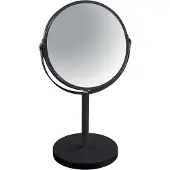 Spirella miroir de maquillage miroir sur pied miroir de salle de bain "Sydney" grossissement 2x - Ø 17cm - noir