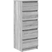 vidaXL Sideboard avec tiroirs gris Sonoma 37,5x35x99cm Matériau dérivé du bois