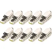 Digitus Connecteur de terrain CAT 6A, STP, capuchon anti-poussière, TIA 568-A,B,Profinet, 10 pcs. (Câble réseau Connecteur)