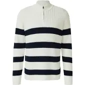 s.Oliver Pull-over bleu marine / blanc