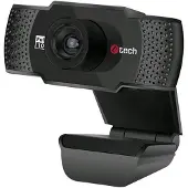 C-TECH CAM-11FHD webcam, 1080P, microphone, noir
