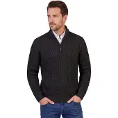 Vanguard Pull-over 'Pullover in a wool blend with half-zip' noir