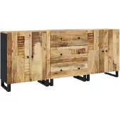 vidaXL , ensemble de 3 meubles de rangement, bois d'acacia brut