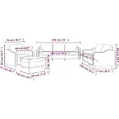 vidaXL Ensemble de canapés 4 pièces avec coussins Tissu jaune clair
