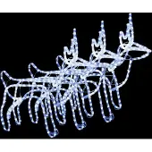 vidaXL Silhouettes de rennes 3 pcs. Blanc froid 60x30x60 cm