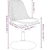 vidaXL Chaise de salle à manger 4 pcs. Pivotant Rose Velours