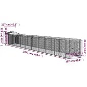 vidaXL niche avec toit 117x1017x123 cm acier anthracite