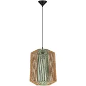 Nova Luce Suspension Dena Ø 38cm marron avec vert