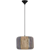 Nova Luce Suspension Abby Ø 33cm marron avec bleu