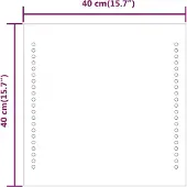 vidaXL Miroir de salle de bain LED 40x40 cm