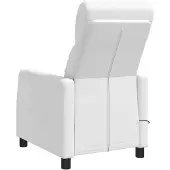 vidaXL Fauteuil de massage et de détente , blanc, similicuir