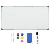 vidaXL Tableau blanc magnétique Blanc 110x60 cm Acier