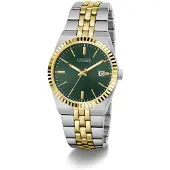 GUESS Montre à affichage analogique ' VINCENT ' or / vert / argent
