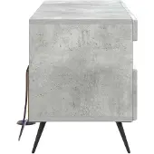 vidaXL Meuble TV LED gris béton, fabriqué en panneaux de particules