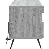 vidaXL Meuble TV LED Sonoma-gris, en panneaux de particules