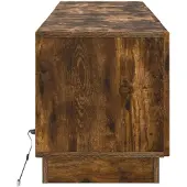 vidaXL Meuble TV LED en bois imitation chêne fumé